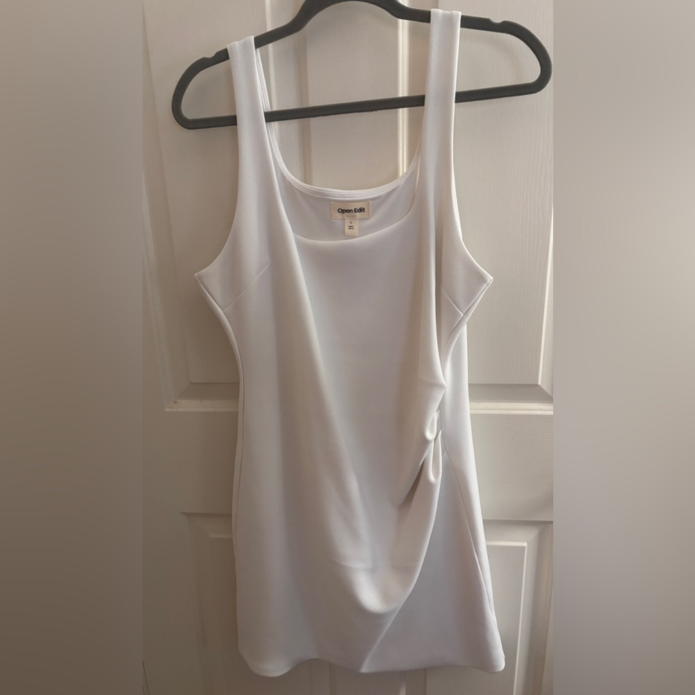 Open Edit from Nordstrom white ponte lined dress size Large